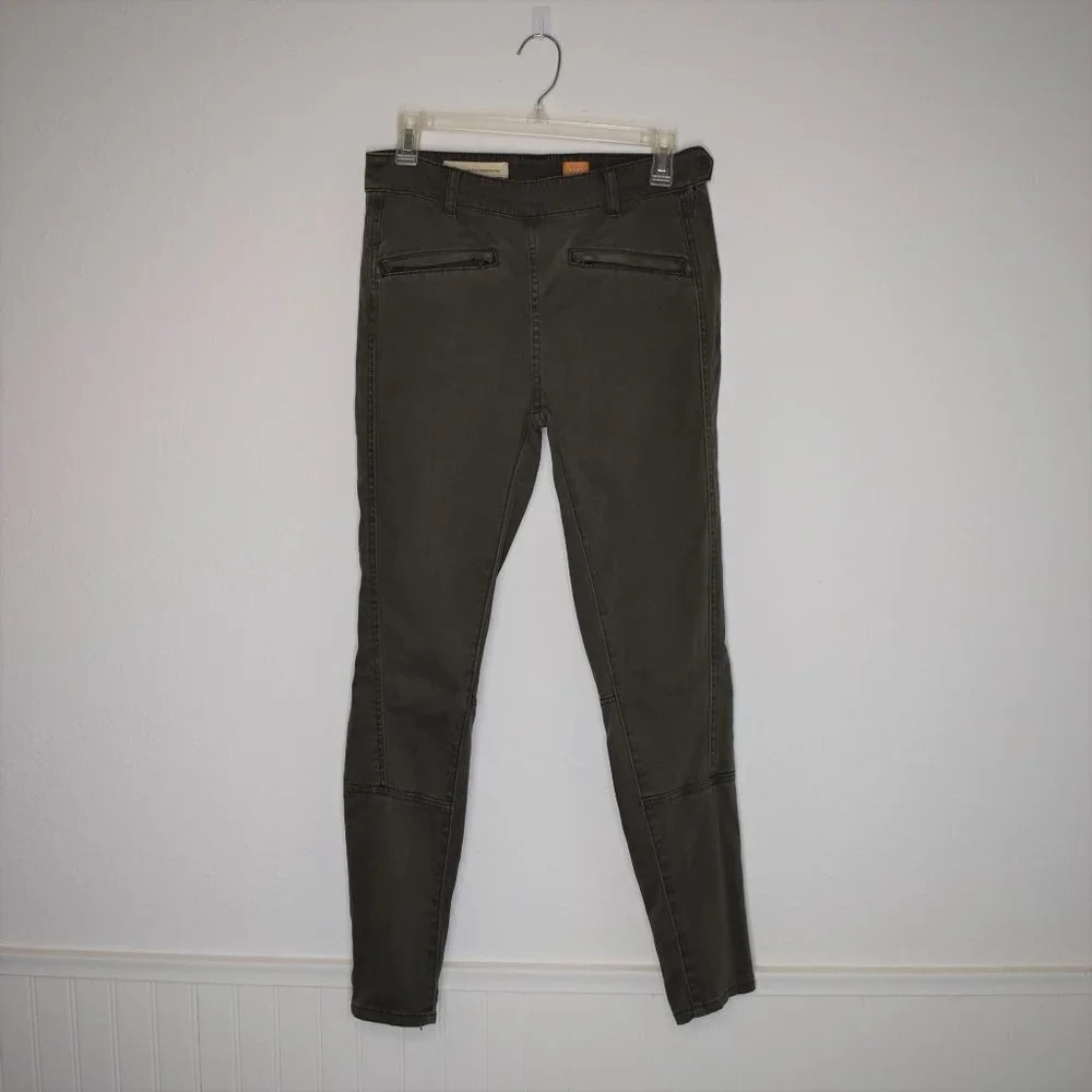 Pilcro Anthropologie Superscript Pants Moto Sz 27 Skinny Mid Rise Cotton Blend